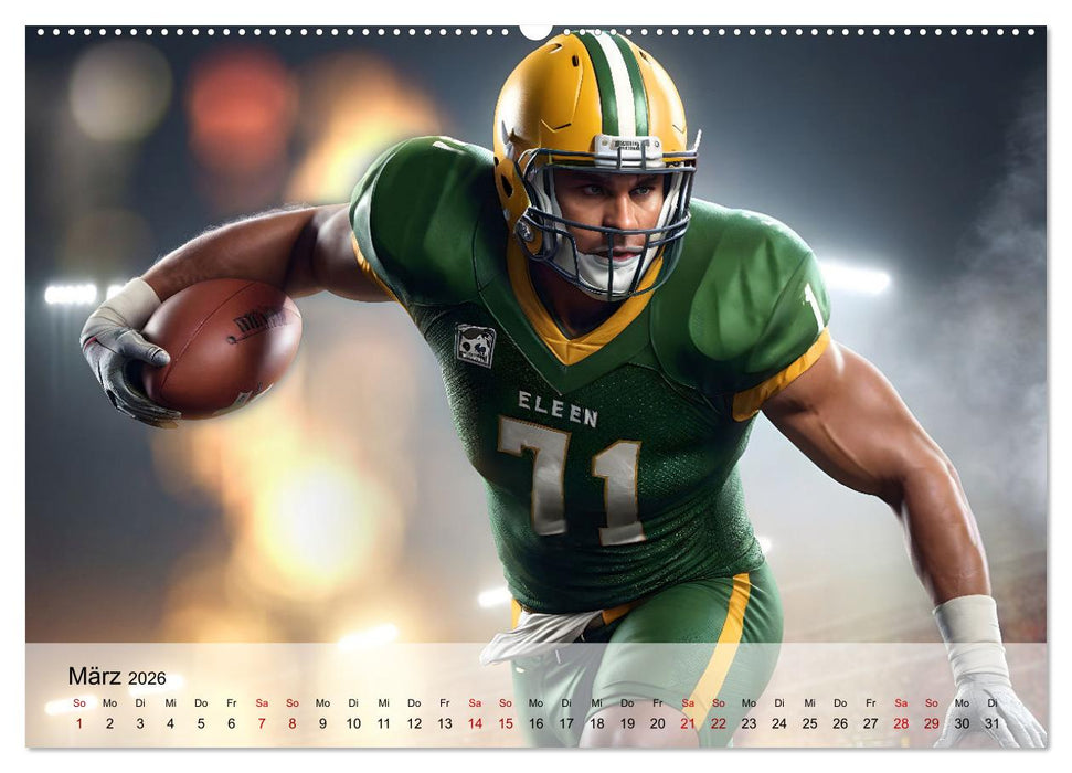 American Football - im Team zum Sieg (CALVENDO Wandkalender 2026)