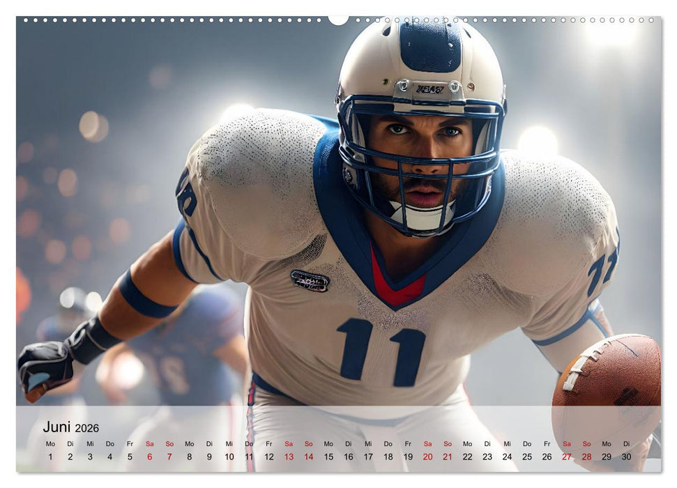 American Football - im Team zum Sieg (CALVENDO Wandkalender 2026)