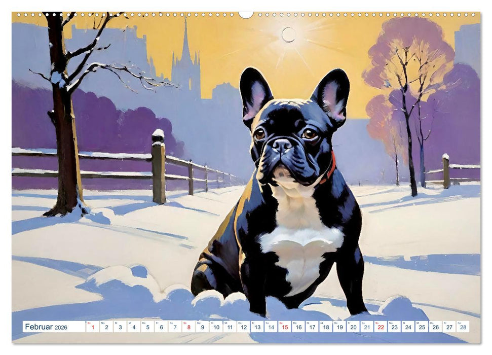 Frenchies (CALVENDO Premium Wandkalender 2026)