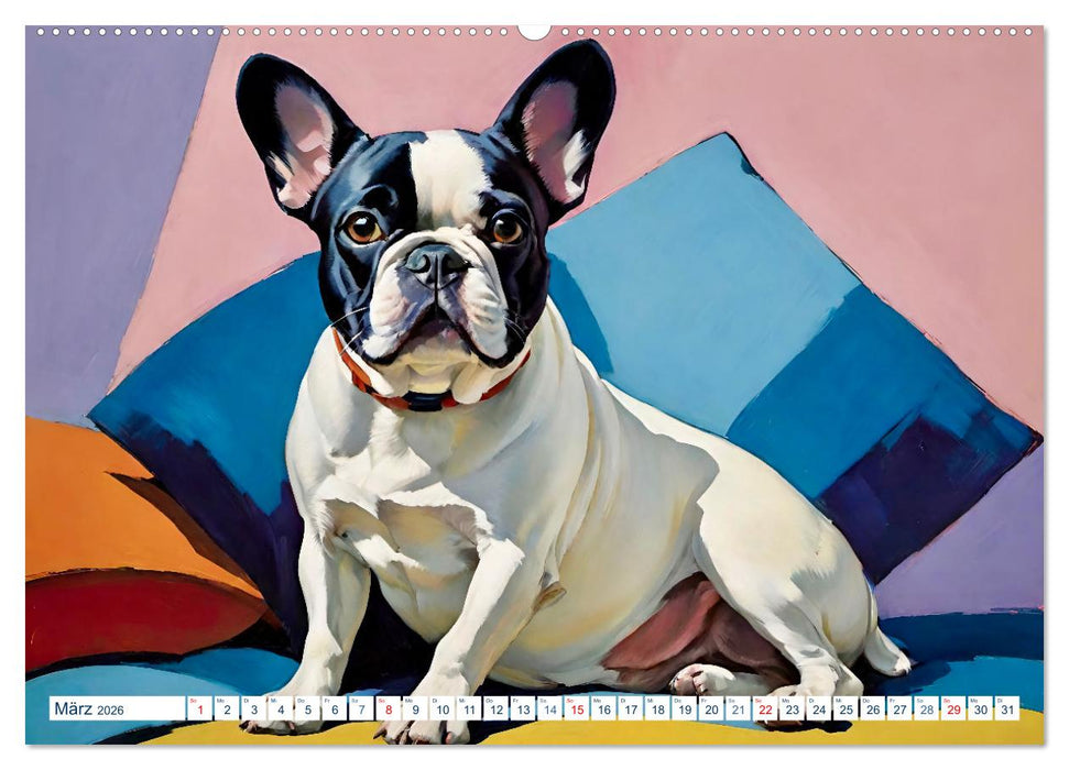 Frenchies (CALVENDO Premium Wandkalender 2026)