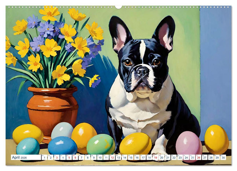 Frenchies (CALVENDO Premium Wandkalender 2026)