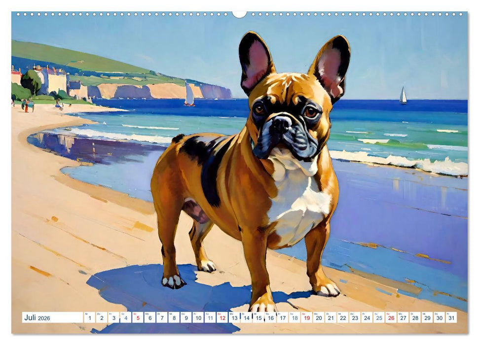 Frenchies (CALVENDO Premium Wandkalender 2026)