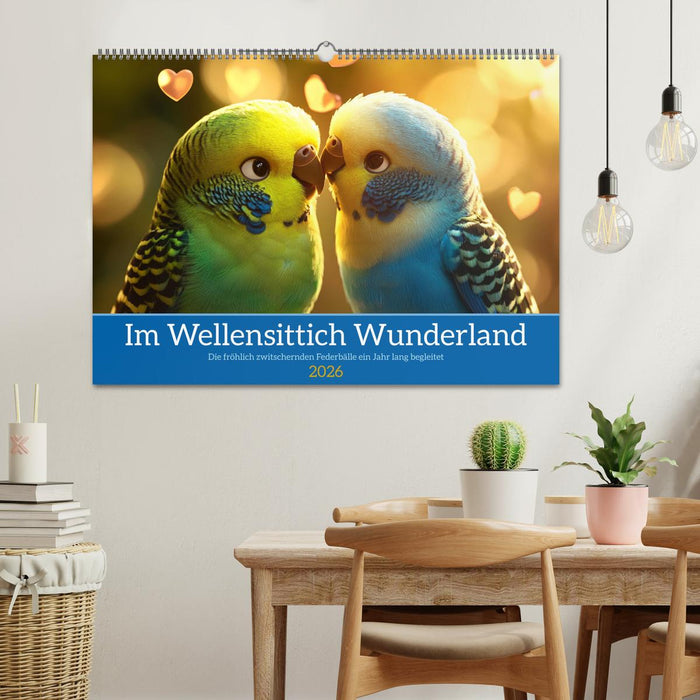 Im Wellensittich Wunderland (CALVENDO Wandkalender 2026)