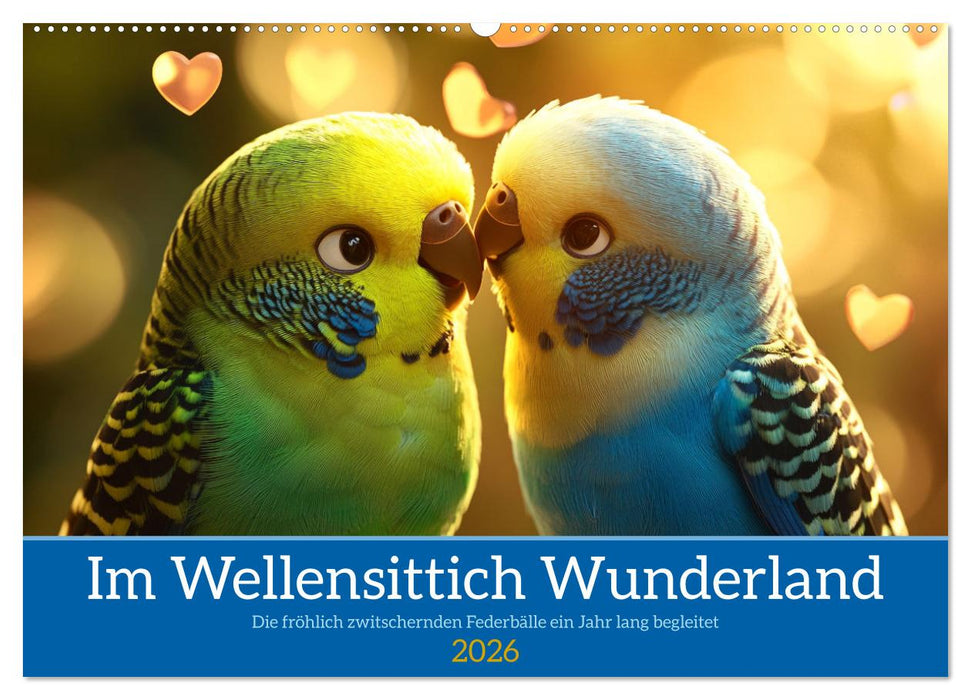 Im Wellensittich Wunderland (CALVENDO Wandkalender 2026)