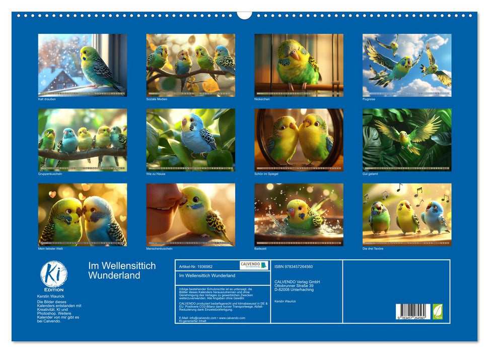 Im Wellensittich Wunderland (CALVENDO Wandkalender 2026)