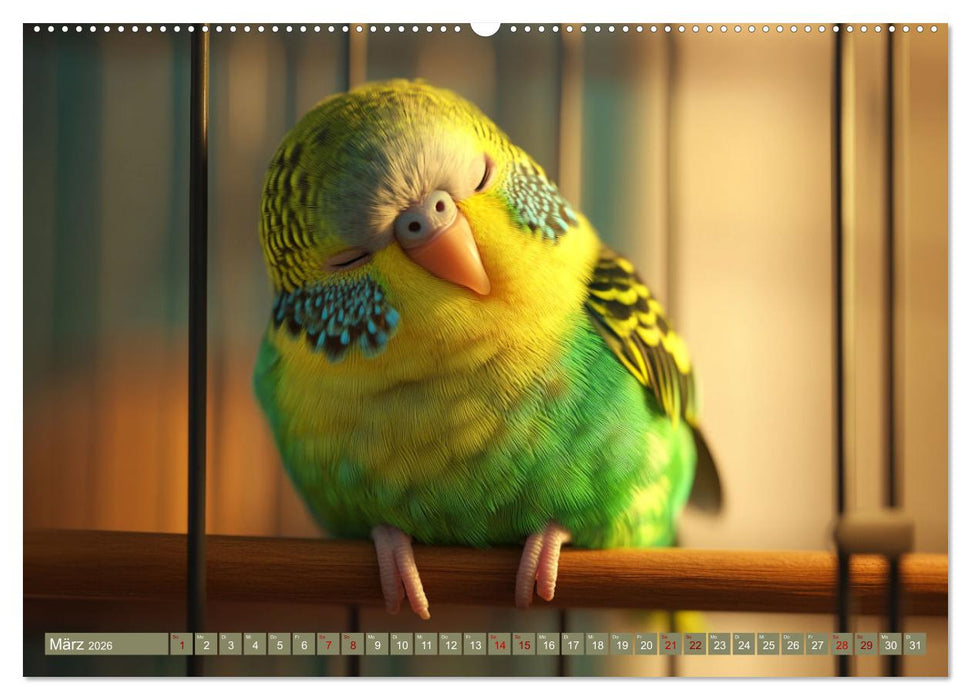 Im Wellensittich Wunderland (CALVENDO Wandkalender 2026)