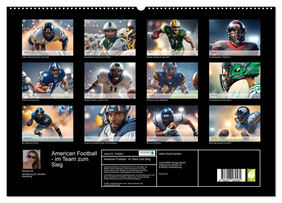 American Football - im Team zum Sieg (CALVENDO Premium Wandkalender 2026)
