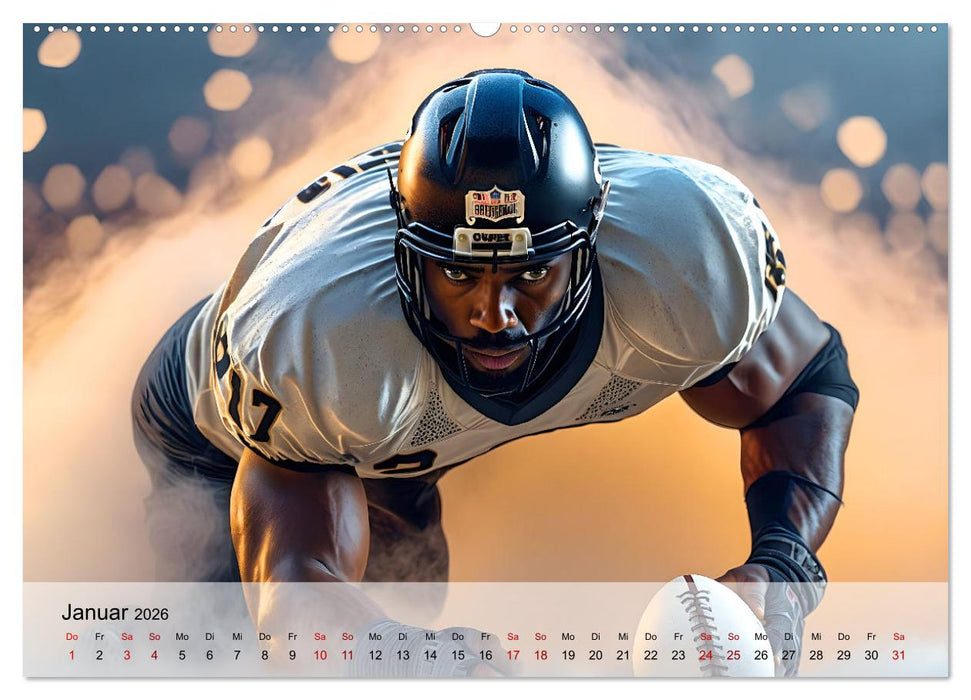 American Football - im Team zum Sieg (CALVENDO Premium Wandkalender 2026)