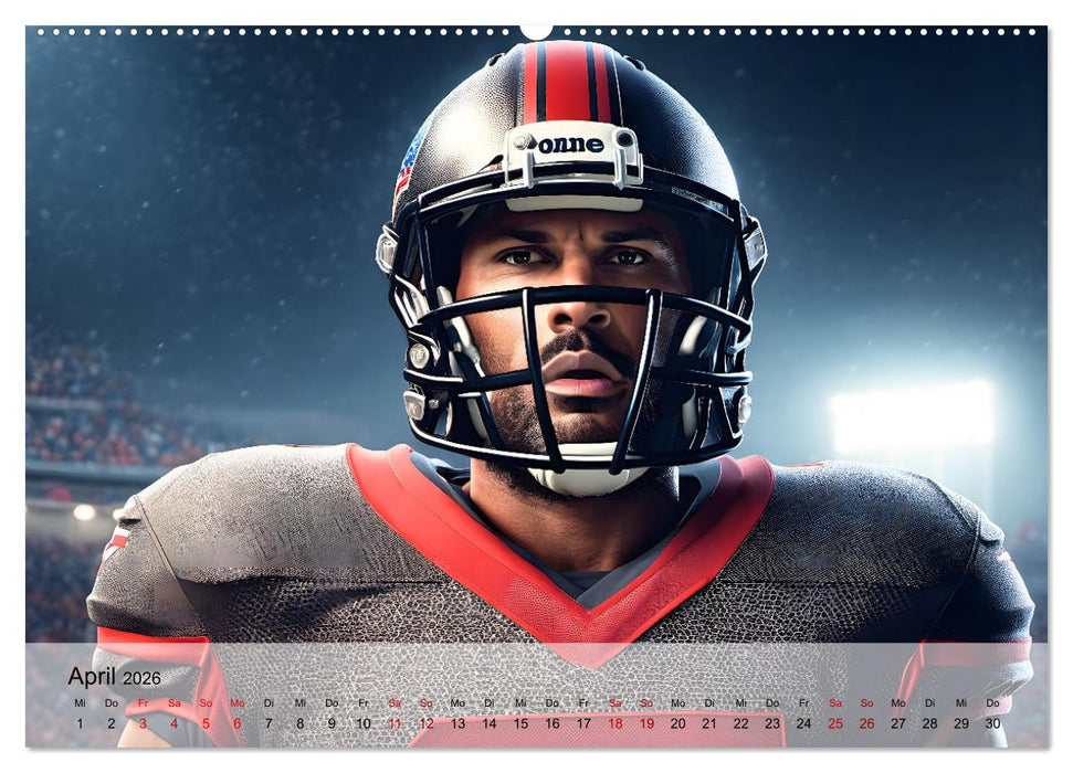 American Football - im Team zum Sieg (CALVENDO Premium Wandkalender 2026)