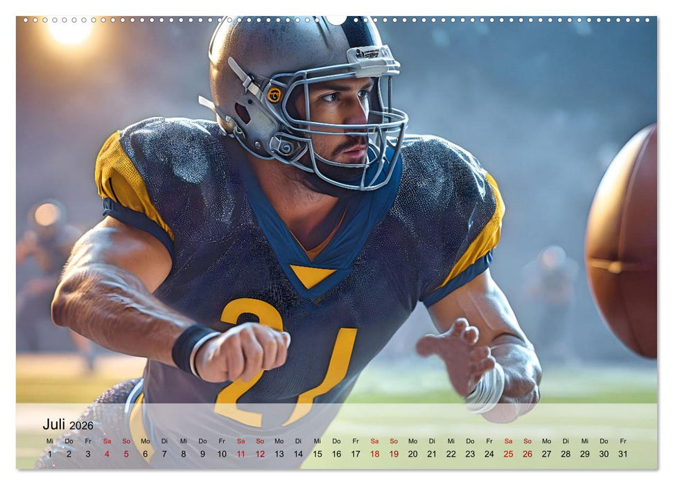 American Football - im Team zum Sieg (CALVENDO Premium Wandkalender 2026)