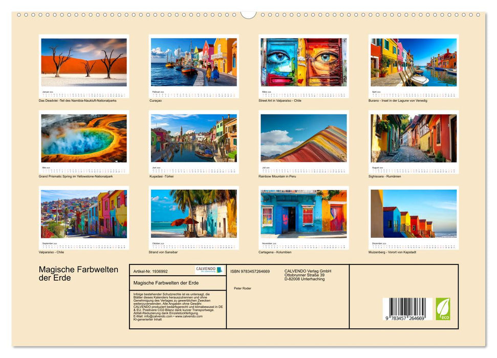 Magische Farbwelten der Erde (CALVENDO Premium Wandkalender 2026)