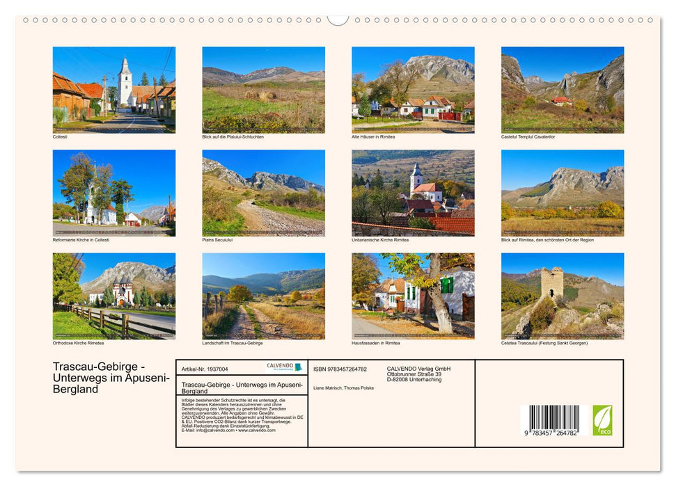 Trascau-Gebirge - Unterwegs im Apuseni-Bergland (CALVENDO Premium Wandkalender 2026)
