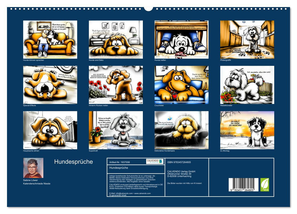 Hundesprüche (CALVENDO Premium Wandkalender 2026)