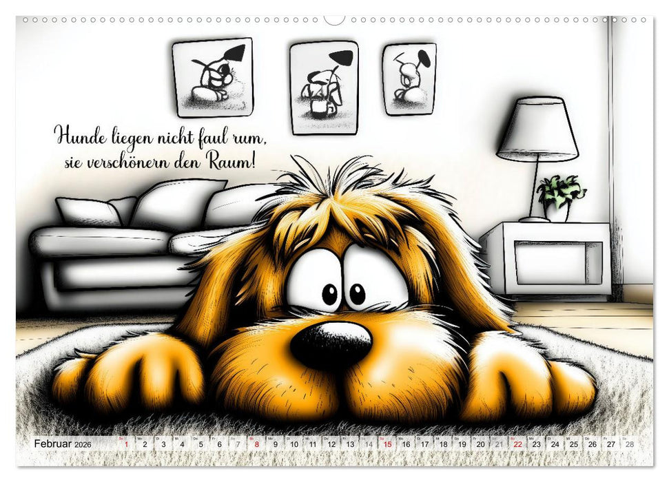 Hundesprüche (CALVENDO Premium Wandkalender 2026)