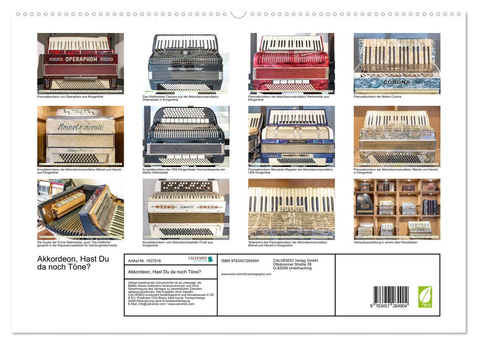 Akkordeon, Hast Du da noch Töne? (CALVENDO Premium Wandkalender 2026)