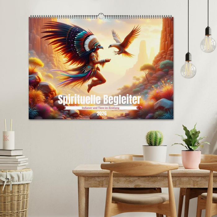 Spirituelle Begleiter - Indianer und Tiere im Einklang (CALVENDO Wandkalender 2026)