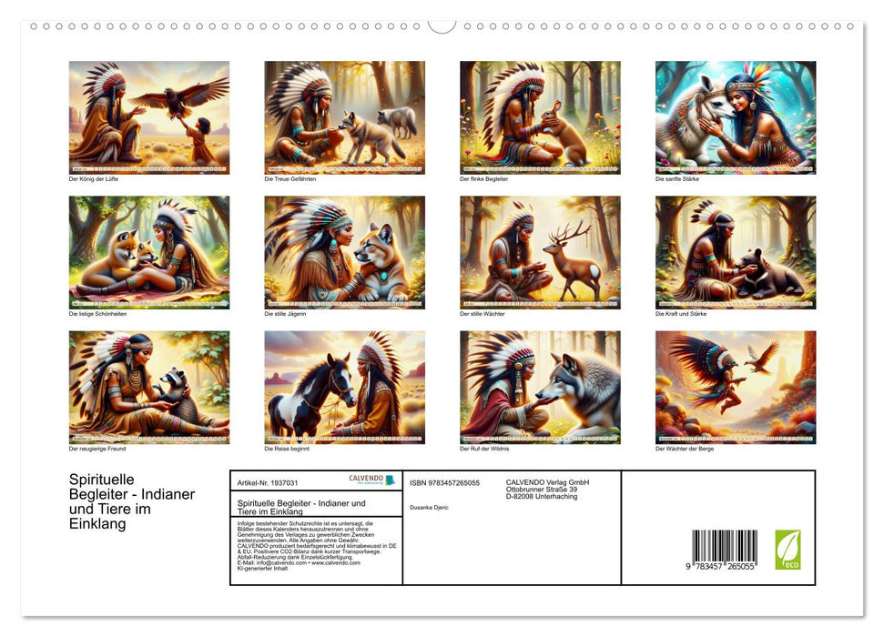 Spirituelle Begleiter - Indianer und Tiere im Einklang (CALVENDO Premium Wandkalender 2026)