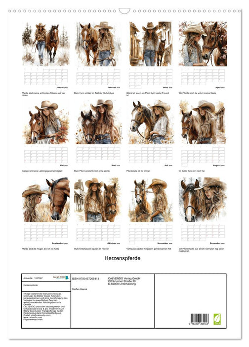 Herzenspferde (CALVENDO Wandkalender 2026)