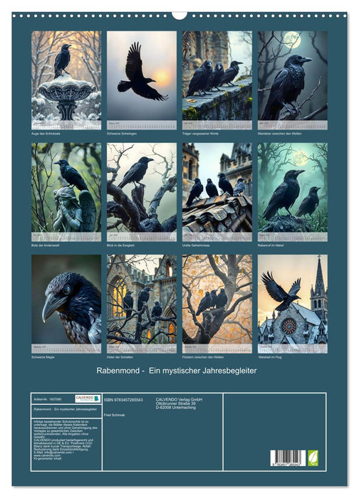 Rabenmond - Ein mystischer Jahresbegleiter (CALVENDO Wandkalender 2026)