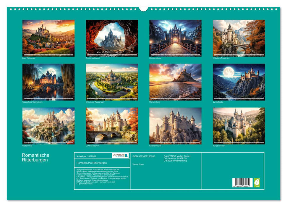 Romantische Ritterburgen (CALVENDO Wandkalender 2026)