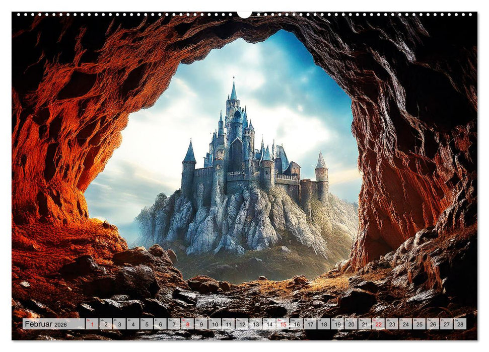 Romantische Ritterburgen (CALVENDO Wandkalender 2026)