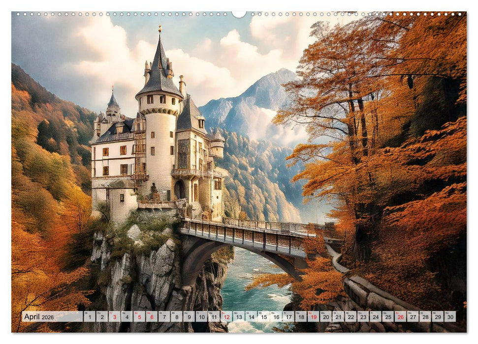 Romantische Ritterburgen (CALVENDO Wandkalender 2026)