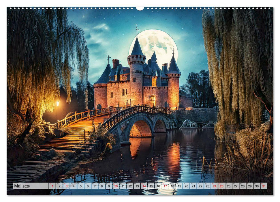 Romantische Ritterburgen (CALVENDO Wandkalender 2026)