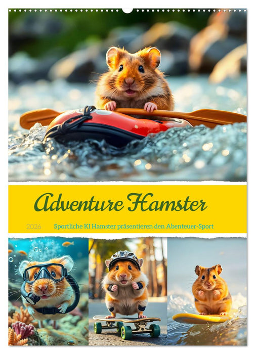 Adventure Hamster - Sportliche KI Hamster präsentieren den Abenteuer-Sport (CALVENDO Wandkalender 2026)