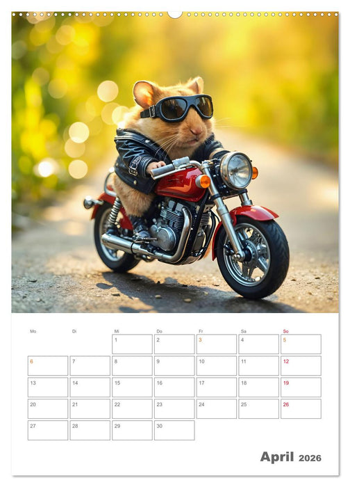 Adventure Hamster - Sportliche KI Hamster präsentieren den Abenteuer-Sport (CALVENDO Wandkalender 2026)