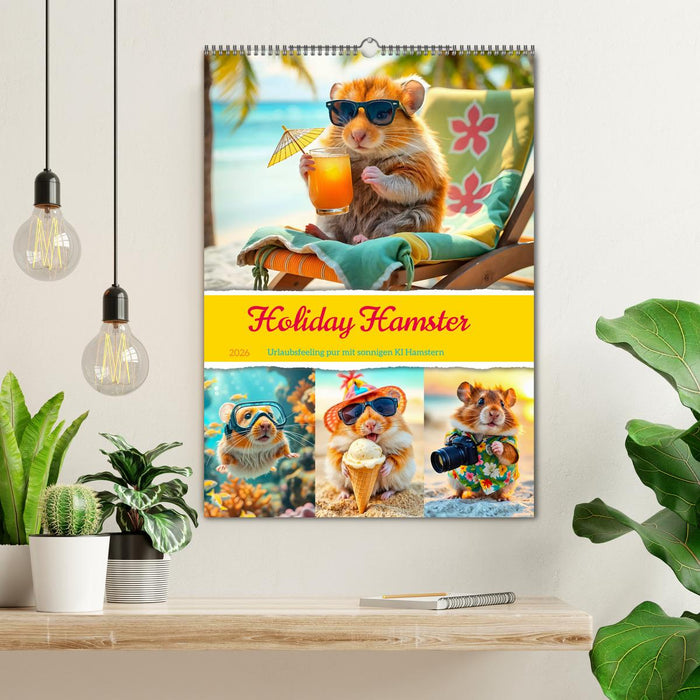 Holiday Hamster - Urlaubsfeeling pur mit sonnigen KI Hamstern (CALVENDO Wandkalender 2026)