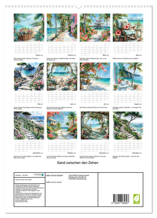 Sand zwischen den Zehen (CALVENDO Premium Wandkalender 2026)
