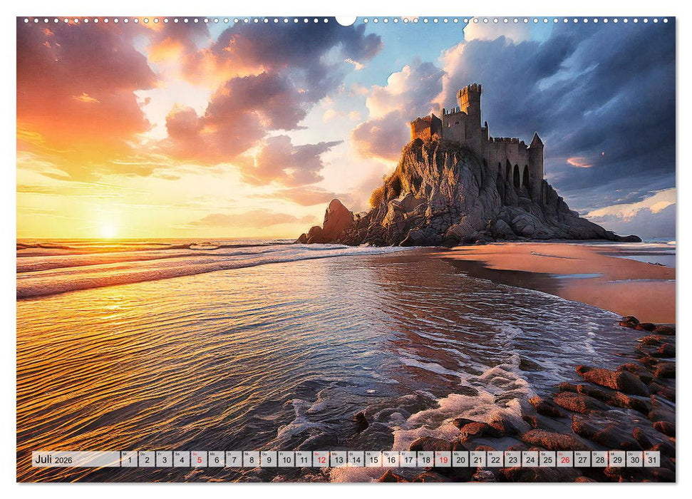 Romantische Ritterburgen (CALVENDO Premium Wandkalender 2026)