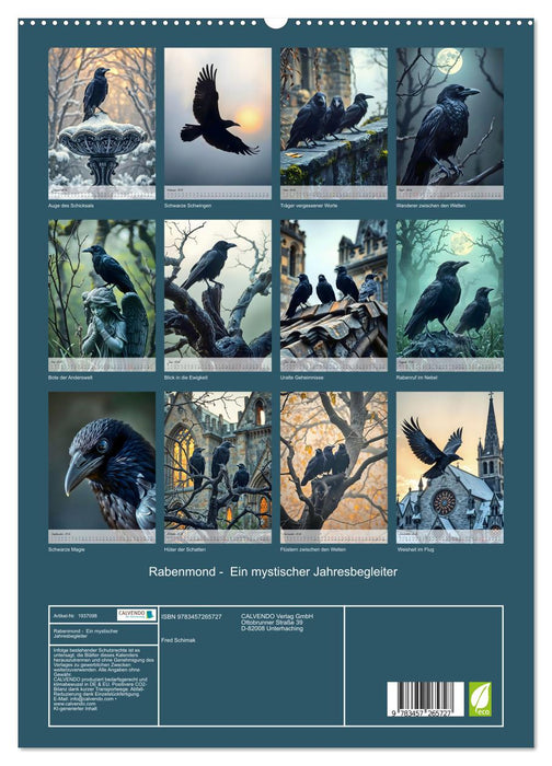 Rabenmond - Ein mystischer Jahresbegleiter (CALVENDO Premium Wandkalender 2026)