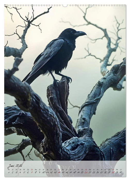 Rabenmond - Ein mystischer Jahresbegleiter (CALVENDO Premium Wandkalender 2026)