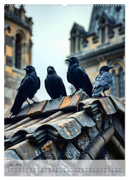 Rabenmond - Ein mystischer Jahresbegleiter (CALVENDO Premium Wandkalender 2026)