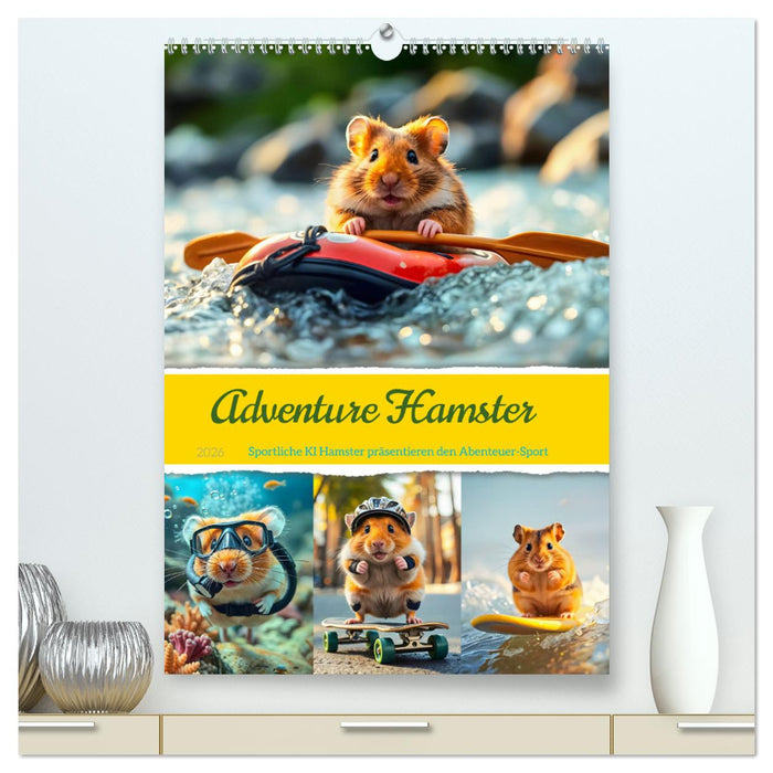 Adventure Hamster - Sportliche KI Hamster präsentieren den Abenteuer-Sport (CALVENDO Premium Wandkalender 2026)