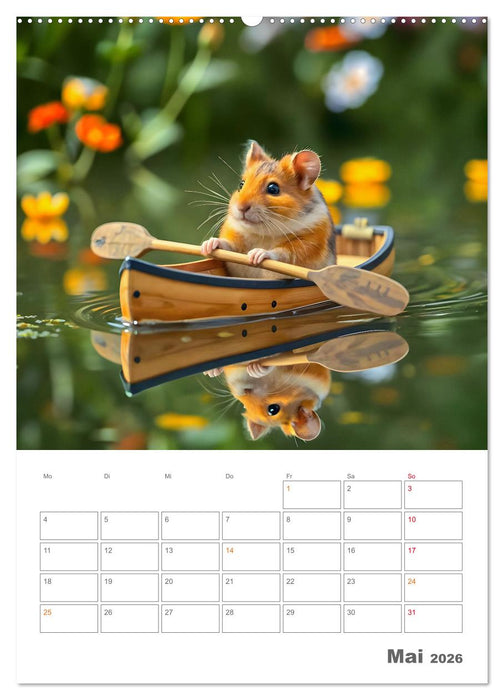 Adventure Hamster - Sportliche KI Hamster präsentieren den Abenteuer-Sport (CALVENDO Premium Wandkalender 2026)