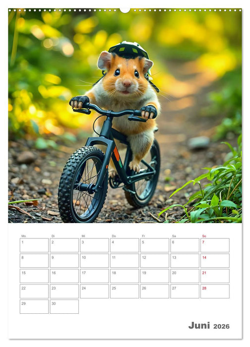 Adventure Hamster - Sportliche KI Hamster präsentieren den Abenteuer-Sport (CALVENDO Premium Wandkalender 2026)