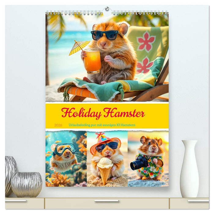 Holiday Hamster - Urlaubsfeeling pur mit sonnigen KI Hamstern (CALVENDO Premium Wandkalender 2026)