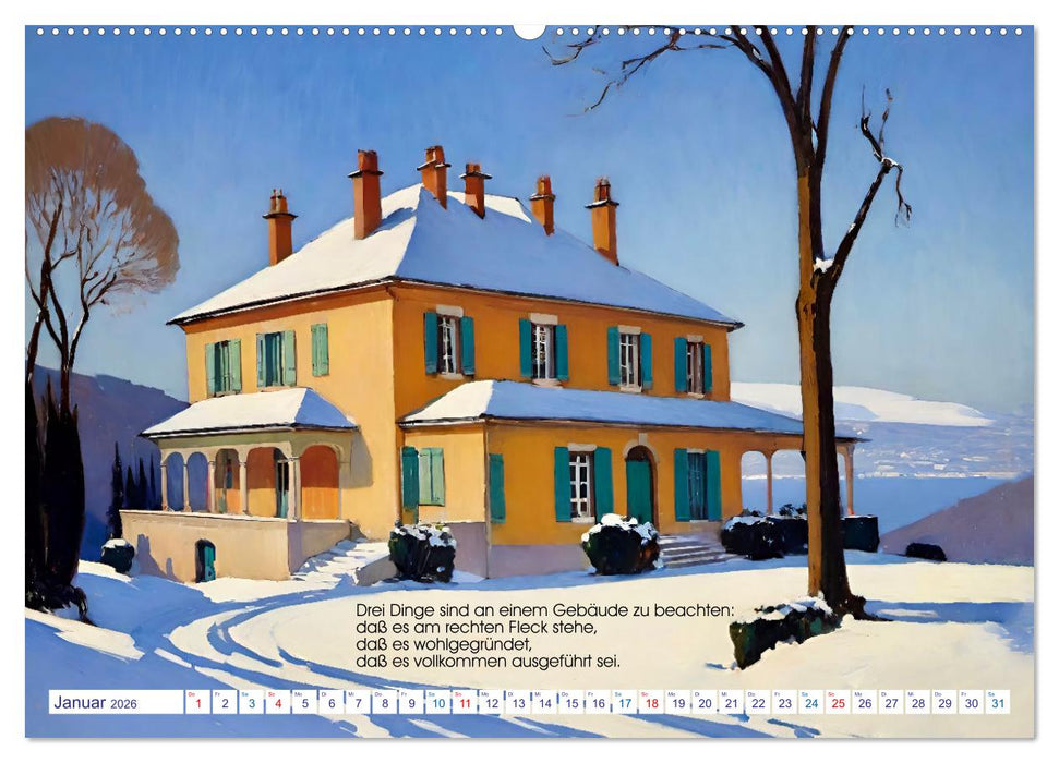 Johann Wolfgang von Goethe. Berühmte Zitate malerisch inszeniert (CALVENDO Wandkalender 2026)