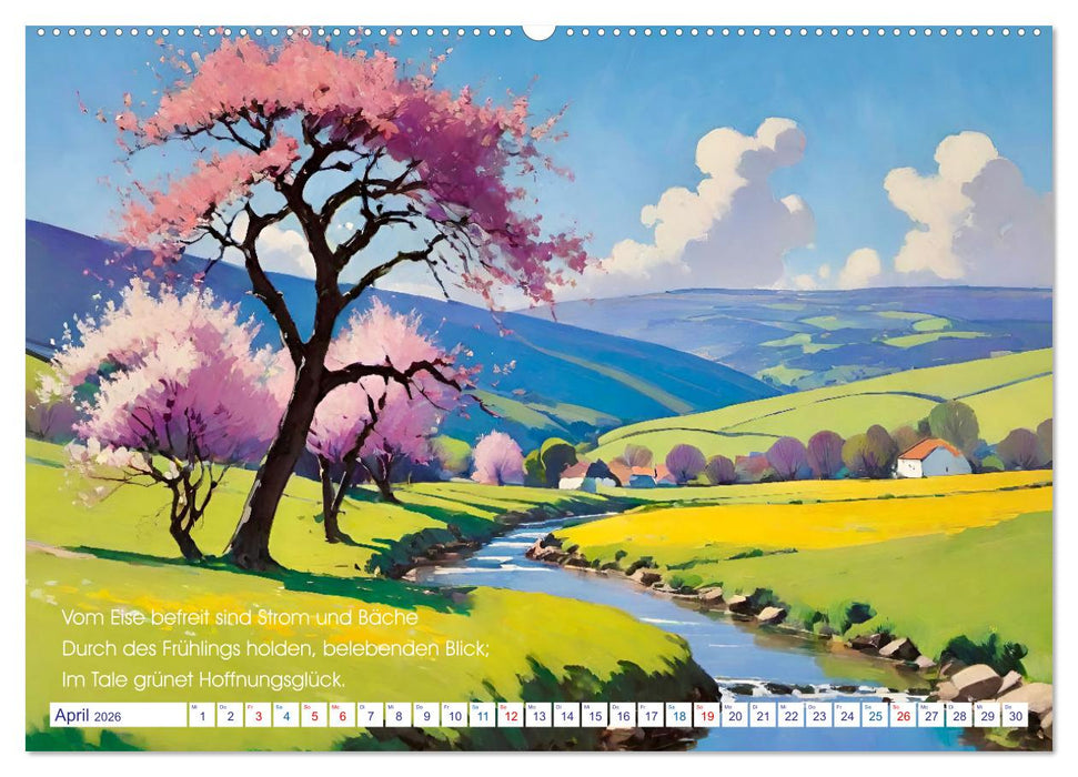 Johann Wolfgang von Goethe. Berühmte Zitate malerisch inszeniert (CALVENDO Wandkalender 2026)