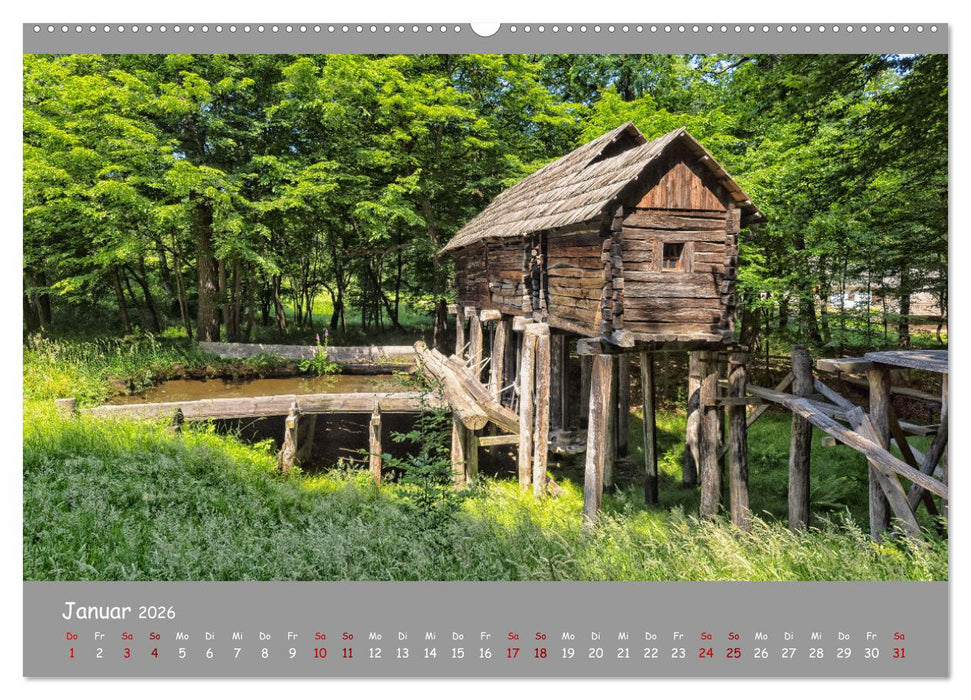 Historische Mühlen - Räder und Flügel der Vergangenheit (CALVENDO Wandkalender 2026)