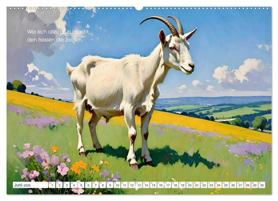 Johann Wolfgang von Goethe. Berühmte Zitate malerisch inszeniert (CALVENDO Premium Wandkalender 2026)