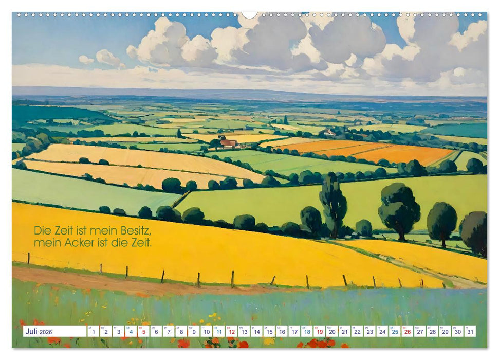 Johann Wolfgang von Goethe. Berühmte Zitate malerisch inszeniert (CALVENDO Premium Wandkalender 2026)