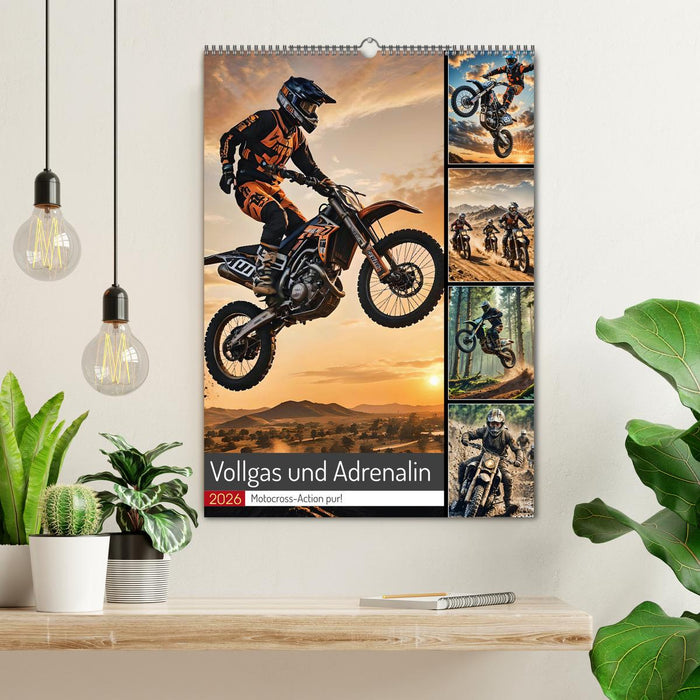 Vollgas und Adrenalin - Motocross-Action pur! (CALVENDO Wandkalender 2026)