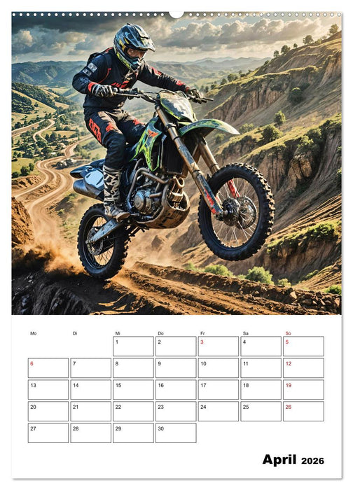 Vollgas und Adrenalin - Motocross-Action pur! (CALVENDO Wandkalender 2026)