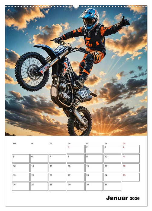 Vollgas und Adrenalin - Motocross-Action pur! (CALVENDO Premium Wandkalender 2026)