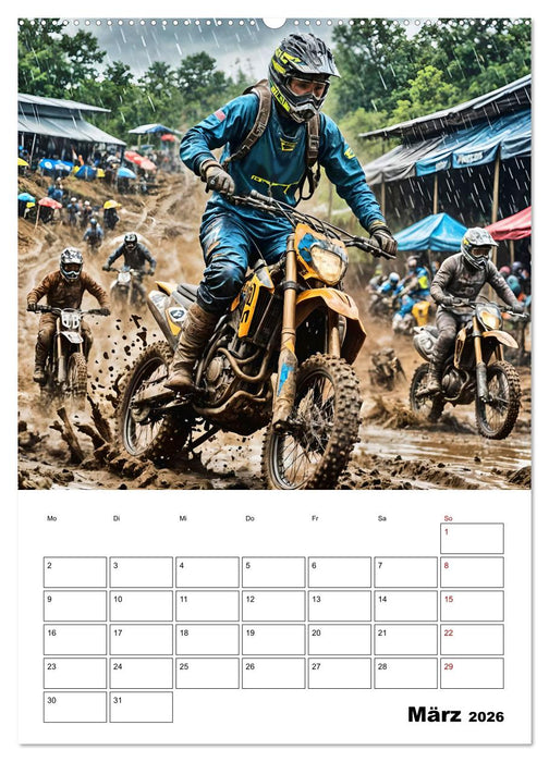 Vollgas und Adrenalin - Motocross-Action pur! (CALVENDO Premium Wandkalender 2026)
