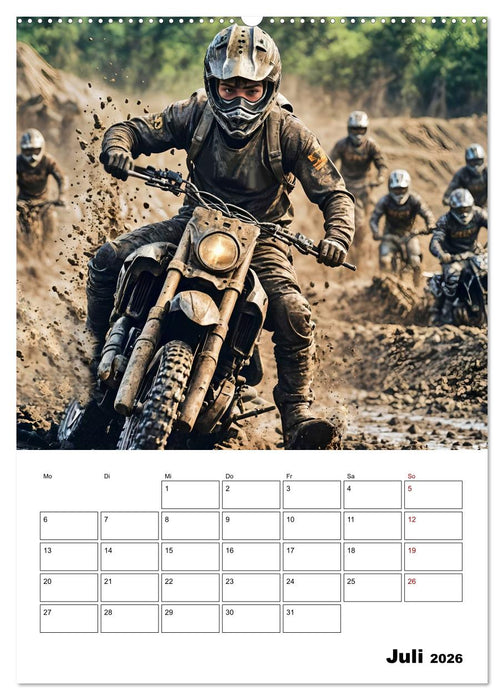Vollgas und Adrenalin - Motocross-Action pur! (CALVENDO Premium Wandkalender 2026)