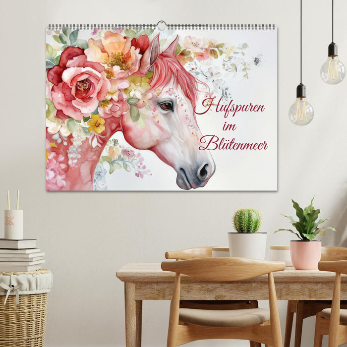 Hufspuren im Blütenmeer (CALVENDO Wandkalender 2026)